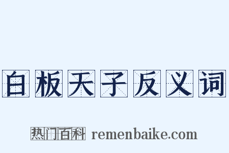 白板天子反义词是什么意思的图片